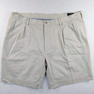 Polo Ralph Lauren Mens Classic Fit Pleated 9 Inch Chino Shorts Beige 42